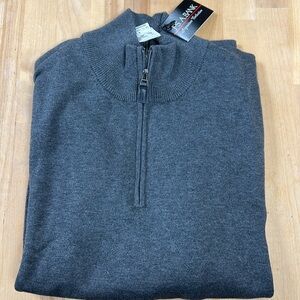 Jos A Bank Zip  Sweater NWT
